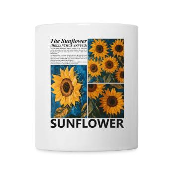 Sonnenblume Sommer Natur Botanik Blüten Geschenk - Tasse - Weiß - Vorne
