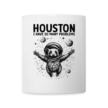 Houston J’ai tellement de problèmes Opossum Astronaute - Mug blanc - blanc - Devant