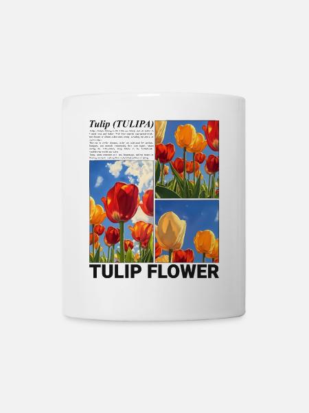 Tulipe Printemps Nature Fleur Cadeau Botanique - Mug blanc - blanc