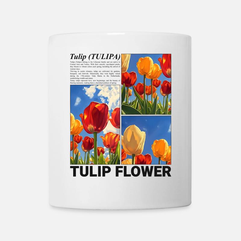 Tulipe Printemps Nature Fleur Cadeau Botanique - Mug blanc - blanc
