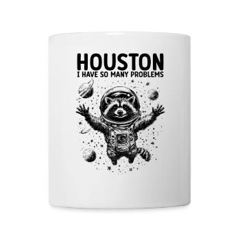 Houston J’ai tellement de problèmes Raton laveur Astronaute - Mug blanc - blanc - Devant