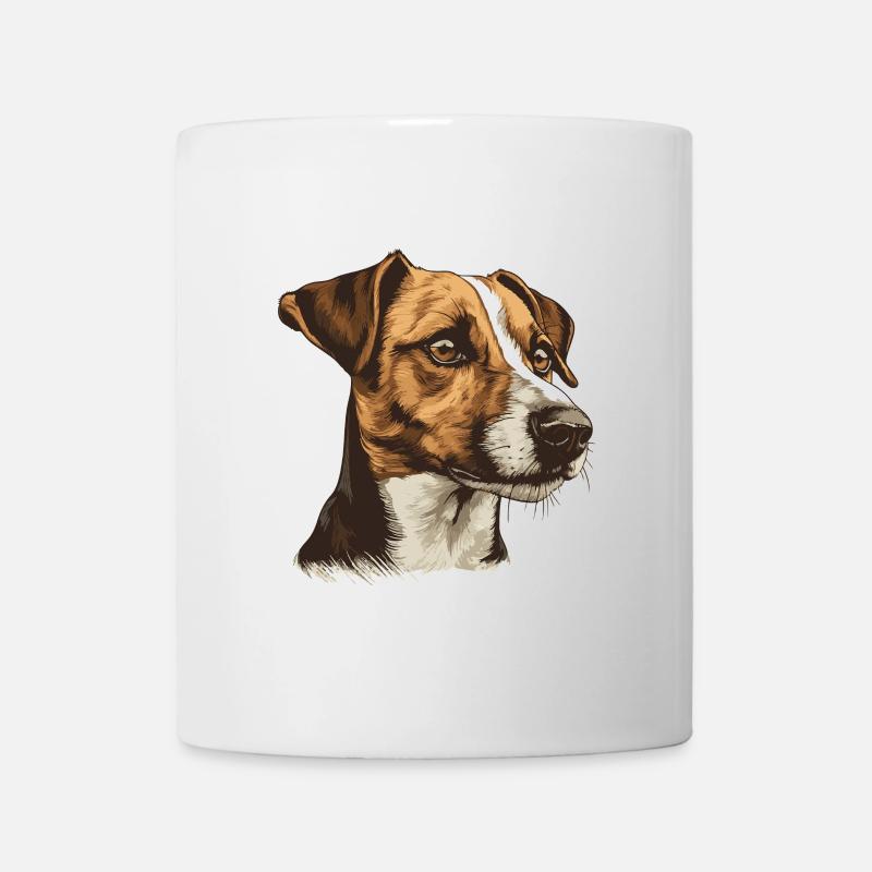 Jack Russel Terrier Hund Portrait - Tasse - Weiß