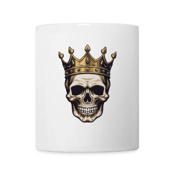 Crâne Roi Couronne - Mug blanc - blanc - Devant