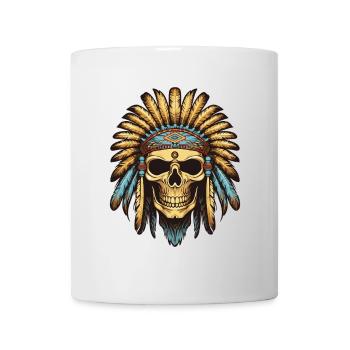 Apache Indian Chief Skull - Mug - white - Front