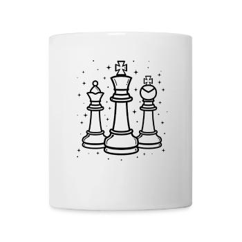 Schachfiguren Zeichnung - Tasse - Weiß - Vorne