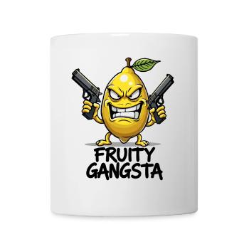 Gangsta fruité – Gangster au citron drôle - Mug blanc - blanc - Devant