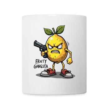 Gangsta fruité – Gangster au citron drôle - Mug blanc - blanc - Devant