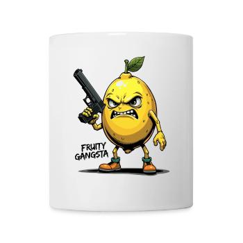 Gangsta fruité – Gangster au citron drôle - Mug blanc - blanc - Devant