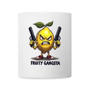 Gangsta fruité – Gangster au citron drôle - Mug blanc - blanc - Devant