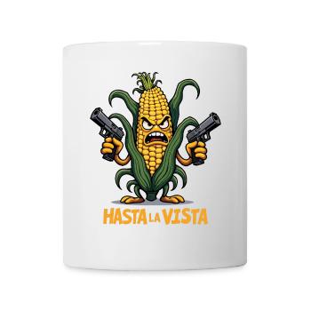 Gangster Corn Hasta La Vista – Corn on the Cob Gangster - Mug - white - Front