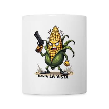 Gangster Corn Hasta La Vista – Corn on the Cob Gangster - Mug - white - Front