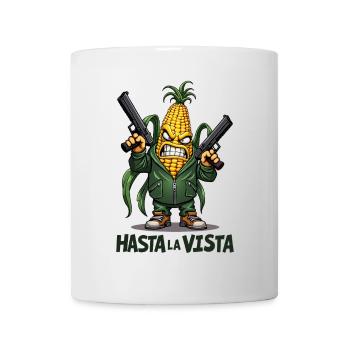 Gangster Corn Hasta La Vista – Corn on the Cob Gangster - Mug - white - Front