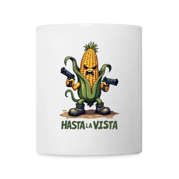 Gangster Mais Hasta La Vista – Maiskolben Gangster - Tasse - Weiß - Vorne