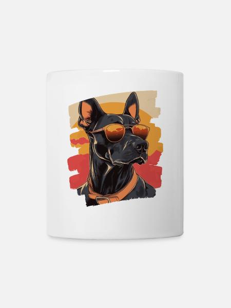 Dobermann - Tasse - Weiß