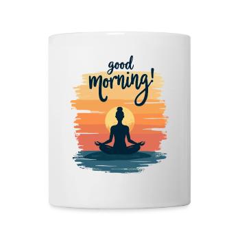 Good Morning Yoga Meditation Design Morning Rituals - Mug - white - Front