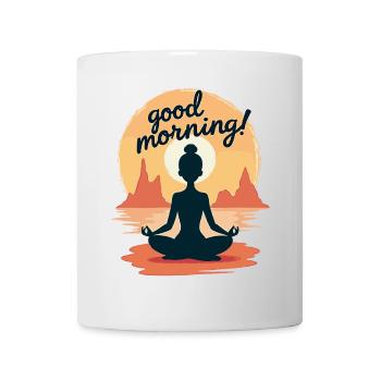 Good Morning Yoga Meditation Design Morning Rituals - Mug - white - Front