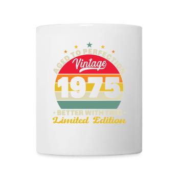 1975 Vintage Retro Geburtstagsgeschenk - Tasse - Weiß - Vorne