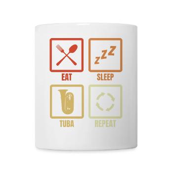 Eat Sleep Tuba Repeat - Mug - white - Front