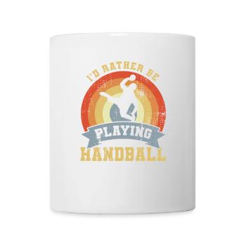 Handball Dicton Look Rétro - Mug blanc - blanc - Devant