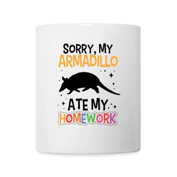 Armadillo mangé devoirs Armadillo - Mug blanc - blanc - Devant