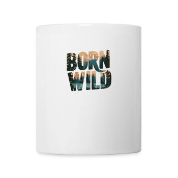 Born Wild: Scenic Landscape Typography - Mug - white - Front