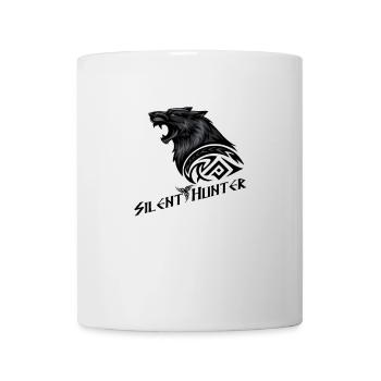 Chasseur silencieux : Loup avec marque tribale - Mug blanc - blanc - Devant