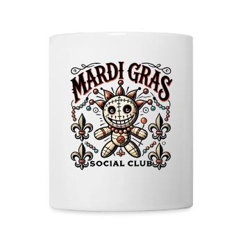 Mardi Gras Voodoo Doll Social Club - Mug blanc - blanc - Devant