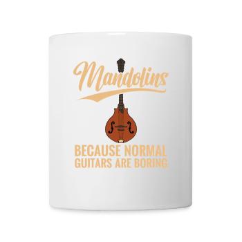 Mandolin, because normal guitars are boring - Mug - white - Front