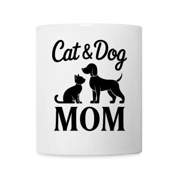 Katze und Hund Spruch Lustiges Haustier Geschenk - Tasse - Weiß - Vorne