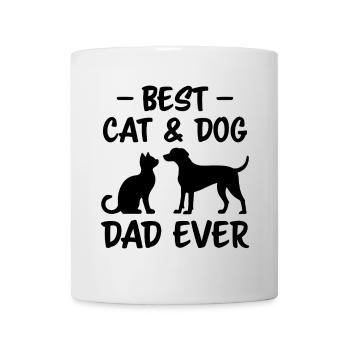Katze und Hund Spruch Lustiges Haustier Geschenk - Tasse - Weiß - Vorne