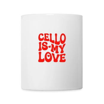 Cello is my love - Liebe Cello - Cellist Geschenk - Tasse - Weiß - Vorne