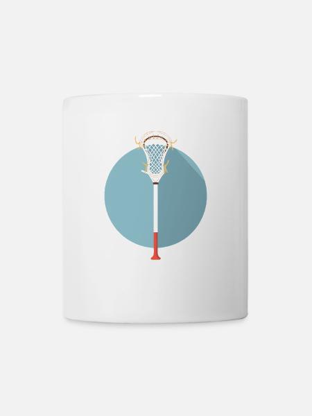 Lacrosse Schläger Grafik - Tasse - Weiß
