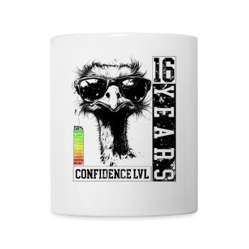 Strauß Vogel Teenager 16 Jahre Geburtstag Geschenk - Tasse - Weiß - Vorne
