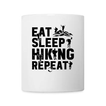 Eat Sleep Hiking Repeat - Hiking Lover - Mug - white - Front