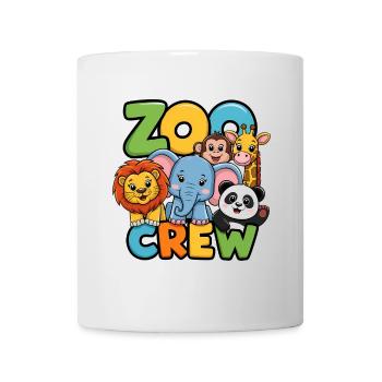 Lustiges Zoo Crew Tierdesign - Tasse - Weiß - Vorne