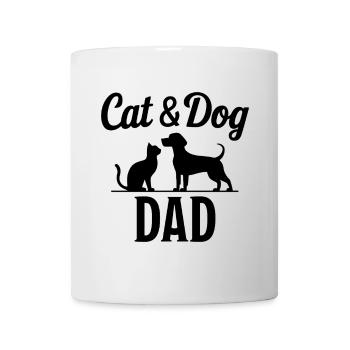 Katze und Hund Spruch Lustiges Haustier Geschenk - Tasse - Weiß - Vorne