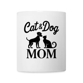 Katze und Hund Spruch Lustiges Haustier Geschenk - Tasse - Weiß - Vorne
