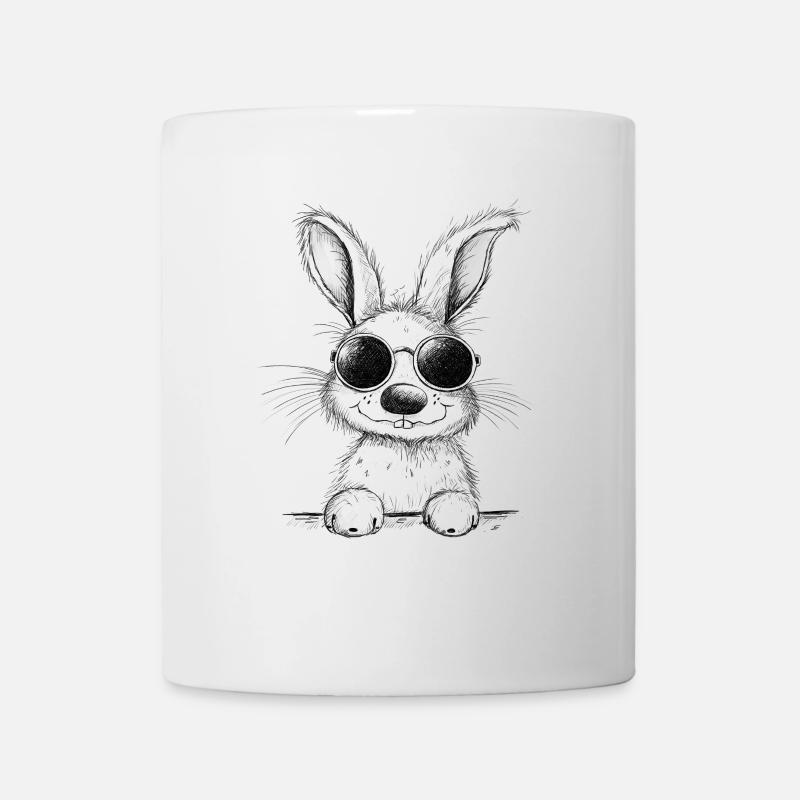Hase Mit Brille I Cooler Osterhase - Tasse - Weiß