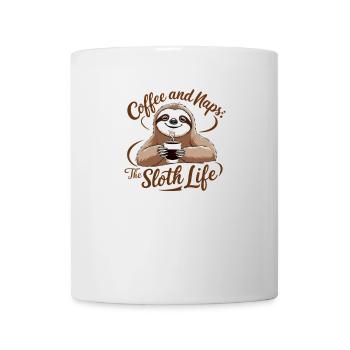 Kaffee und Nickerchen: Das Leben der Faultiere - Tasse - Weiß - Vorne
