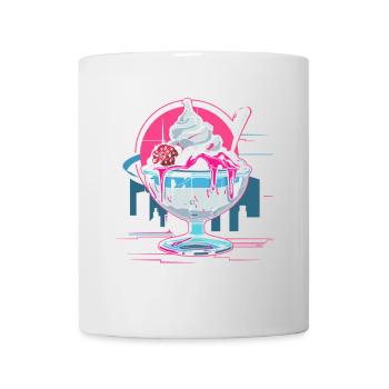 Eisbecher Retrowave - Tasse - Weiß - Vorne