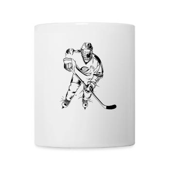 Eishockeyspieler Skizze - Tasse - Weiß - Vorne