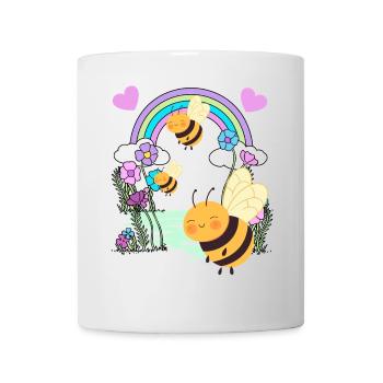 Enfants Enfant Arc-en-ciel Insecte Insecte Bébé - Mug blanc - blanc - Devant