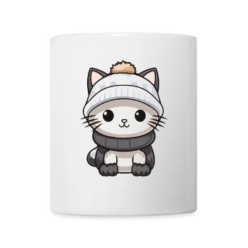 Cat Winter Animal Baby Comic - Mug - white - Front