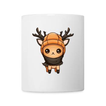 Reh Geweih Winter Tier Baby Comic - Tasse - Weiß - Vorne