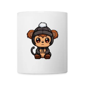 Monkey Winter Animal Baby Comic - Mug - white - Front