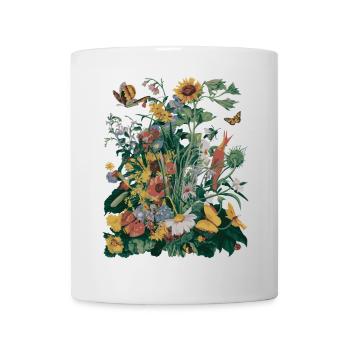 Wildflower Meadow - Vibrant Botanical Nature Art - Mug - white - Front