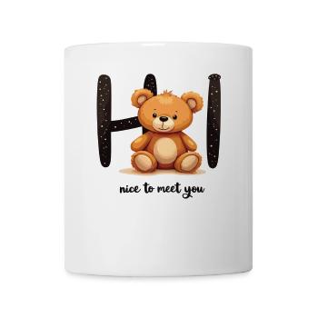 Mignon motif d’ours en peluche – mode enfantine avec un cœur - Mug blanc - blanc - Devant