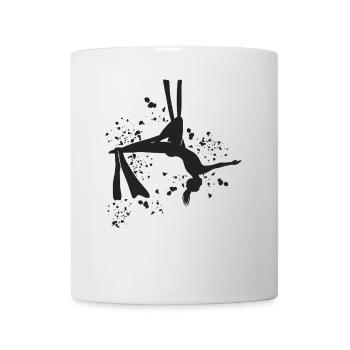 Vertical Cloth Aerial Acrobatics Aerial Silk - Mug - white - Front