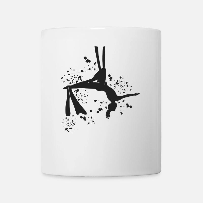 Vertical Cloth Aerial Acrobatics Aerial Silk - Mug - white