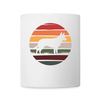 Rétro australien bovin chien bleu talon cadeaux - Mug blanc - blanc - Devant